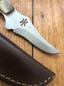 Puma Knife: Puma 'Lightly Sharpened' Buddy 2001 'Laser Cutout' with Stag Handle