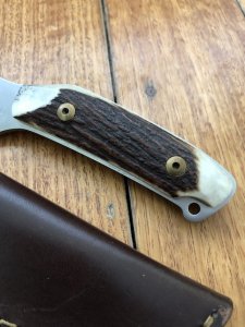 Puma Knife: Puma 'Lightly Sharpened' Buddy 2001 'Laser Cutout' with Stag Handle