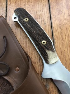 Puma Knife: Puma Rare Original 2001 New Hunter Model 118375 in original sheath #57102-1