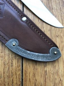 Puma Knife: Puma 1960's 6305 SPORTMESSER Knife with Leather Handle & Original Sheath