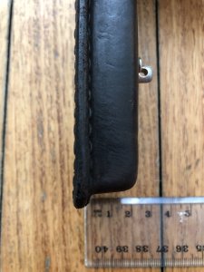 Knife Pouch: Dark Brown Antique Effect Large Leather Folding Knife Pouch