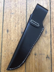 SOS Knife Sheath: LS5 Dark Brown Slip-In Molded Leather Knife Sheath - 4"- 6" Blade
