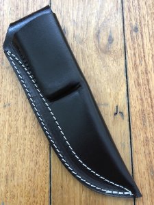 SOS Knife Sheath: LS6 Dark Brown Slip-In Molded Leather Knife Sheath - 5"- 5.5" Blade