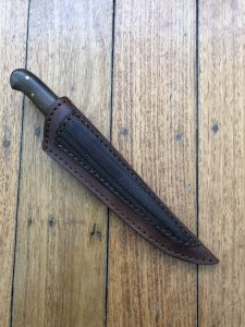 Handmade Steak/Skinning Knife with Rosewood Handle and Custom Sheath
