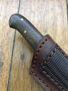 Handmade Steak/Skinning Knife with Rosewood Handle and Custom Sheath
