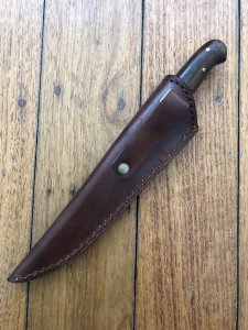 Handmade Steak/Skinning Knife with Rosewood Handle and Custom Sheath