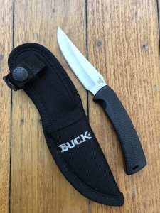 Buck Knife: Buck 475 Mini-Mentor Hunting Knife with Black Handle