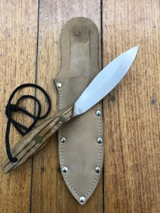 J.Murphy Knives USA: Canadian Guide Style Skinner with Suede Leather Sheath