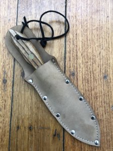 J.Murphy Knives USA: Canadian Guide Style Skinner with Suede Leather Sheath