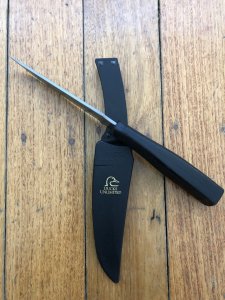 Buck Knife: Buck Ducks Unlimited Special Edition Mentor Fixed Blade Knife with Black Rubberised Handle & Black Sheath