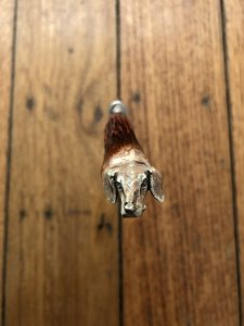 German 1950's Mini Knife with EICHENLAUB Branded Blade & Carved Resin Handle