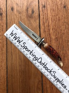 German 1950's Mini Knife with MAMICOSO Branded Blade & Carved Resin Handle