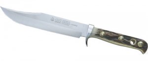 Puma Knife: Puma New 2003 Bowie Handmade Knife with Stag Antler Handle