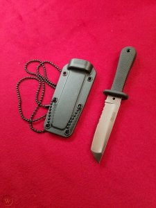 COLD STEEL Japanese Para-Edge Mini Tanto Neck Knife with Tactical Sheath