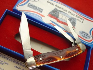 Boker USA made American Story II Hydro Electricity 3-5/8" LTD Split Spring Whittler Knife