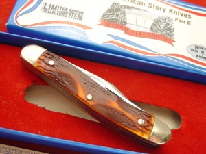 Boker USA made American Story II Hydro Electricity 3-5/8" LTD Split Spring Whittler Knife