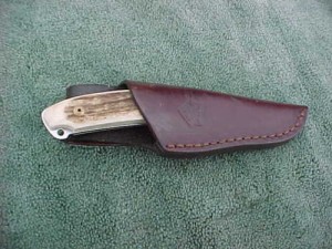 Puma Knife: Puma Buddy 'Laser Cutout' with Stag Handle - 2004