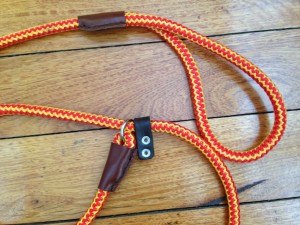 Dog Lead: Yellow/Orange Nylon Slip Lead 150cm
