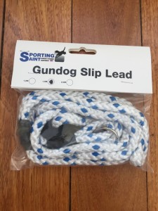 Dog Lead: White/Blue-flecked Slip Lead, 8mm thick, 1.5m long