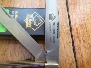 Puma Knife: Puma Mini Trapper Lockback Knife with Jigged Bone Handle