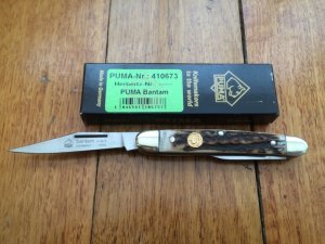 Puma Knife: Puma Bantam Folding Knife with Stag Antler Handle