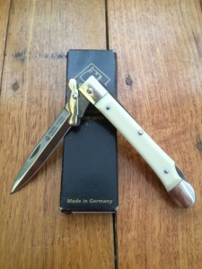 Puma Knife: Puma Large Medici Lockback Knife with Faux Ivory Handle