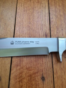 Puma Knife: Puma Bowie phönix-Phoenix Big Bowie Knife with Stag Antler Handle