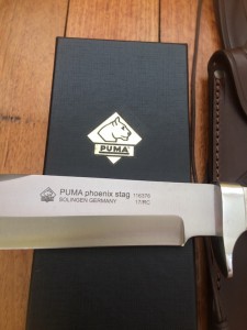 Puma Knife: Puma Bowie phönix-Phoenix Big Bowie Knife with Stag Antler Handle