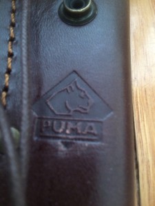 Puma Knife: Puma Skinner II Laser Cut with Stag Handle leather sheath Paperwork