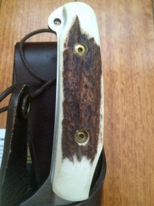 Puma Knife: Puma Skinner II Laser Cut with Stag Handle leather sheath Paperwork