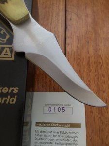 Puma Knife: Puma 2007 Buddy with Stag Handle sheath and original box