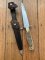 Boker Solingen German Made Reproduction 1918 WWI Trench Knife  with Deer Antler Handle & Sheath