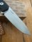 LionSTEEL Italy. Model B41-2 GBK Black G10 Handle with Leather Sheath