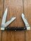 Puma Knife: Puma rare vintage 1990 'STOCK' 3 blade Fold back Knife with Stag Antler Handle