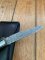 Damascus Folding Knife with White Bone Handle File Work and Pouch