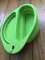 Collapsible Food Grade Silicone Compact Dog Food Bowl or Water Bowl in Green