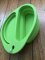 Collapsible Food Grade Silicone Compact Dog Food Bowl or Water Bowl in Green