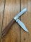 Puma Knife: Puma Original Rare 1979 Gelder Twin Blade Knife with Tools and Jacaranda Handle #24972