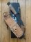 Ontario 2021 Model Pilots Survival Knife Straight Edge Knife with Leather Handle and Leather Sheath