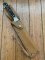 Puma Knife: 1990 Puma Big Big Bowie knife with Stag Antler Handle in original Tan Brown Sheath