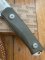 LionSTEEL Italy. Model B41-2 CVG Green Canvas Micarta Handle with Leather Sheath