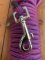 Long Dog Lead: Professional 20 metre Dog Trainer Purple-Blue Fleck Long Lead Large Clip