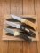 Puma Set of 3 - Full Size 4 Star Folding Knife Set in Display