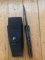 KNIGHT'S ARMAMENT SK-02 Large Black Part Serrated Folding Knife with Black Pouch