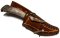 Ken Richardson Custom Handmade 6" Bowie Blade Hunting Knife with Deer Antler Handle & Custom Sheath