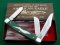 Schrade Parker E4 American Eagle stockman knife, Thomas Jefferson, green handles