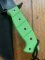Large Fluoro Green Handled Bush Craft/Camping Knife Kit