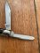 Buck Knife: 2008 Buck 303 Cadet Special Edition 3 Blade Pocket Knife With Green/Black Jigged Bone