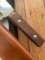 Puma Knife: 1987 Puma Big Big Bowie knife with Wooden Handle in original Tan Leather Sheath & Case