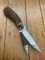 1970's Solingen Jagdnicker Knife with Deer Antler Handle & Sheath